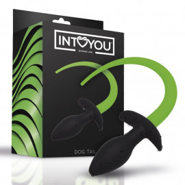 InToYou Shining Line Glow in the Dark Dog Tail Butt Plug