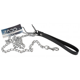 Zado Leather Leash - Metal Leash with Leather Strap and Carabiner