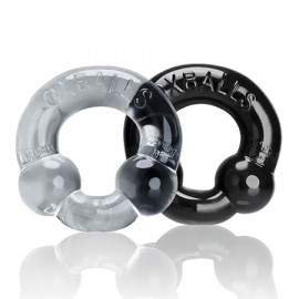 Oxballs Ultraballs 2 Pack Cockring Black-Clear