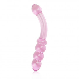 LoveToy Glass Romance Double G-Spot Dildo GS10PK Pink
