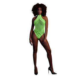 Ouch! Glow in the Dark Body with Halter Neck Neon Green