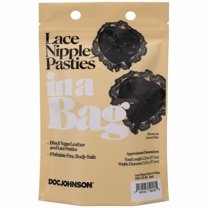 Doc Johnson in a Bag Lace Nipple Pasties Black