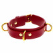 Taboom Bondage in Luxury D-Ring Collar Deluxe Red