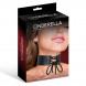 Cinderella Collar with Lace Vegan Leather Black