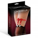 Cinderella Garter with Bow Tie Vegan Leather Red