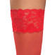 Cottelli Hold-up Stockings with 9cm Lace Trim 2520664 Red