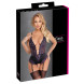 Cottelli Crotchless Lace Body with Suspenders 2643561 Black