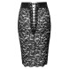Noir Handmade Exclusive Pencil Skirt Powerwetlook & Lace 2770652 Black