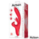 Action Limbe Up & Down Vibrator with Flipping Tongue & Hitting Ball Red