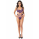 Daring Intimates Heart Lace Teddy with Jewel Purple