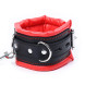 LateToBed BDSM Line High Padded Hand Cuffs Black-Red