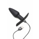 Master Series Bum-Tastic 28X Silicone Anal Plug with Harness & Remote Control Black