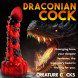 Creature Cocks Demon Rising Scaly Dragon Silicone Dildo Red