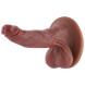 HiSmith HSA135 Realistic Silicone Dildo 3D Ball with Big Strong Suction Cup KlicLok 22.5cm Brown