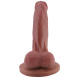 HiSmith HSA135 Realistic Silicone Dildo 3D Ball with Big Strong Suction Cup KlicLok 22.5cm Brown