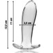 Ibiza Nebula Model 5 Anal Plug Borosilicate Glass 12.5x3.5cm Clear