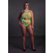 Ouch! Glow in the Dark Body with Grecian Neckline Neon Green